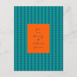 Liebe Sie Funny Modern Fish Pattern Postkarte