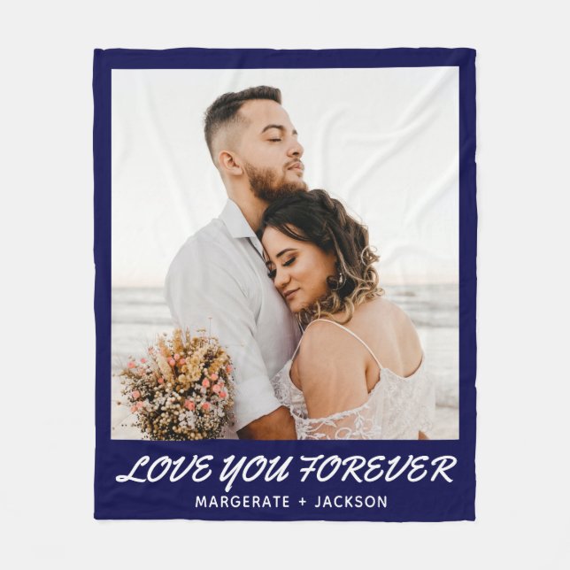 Liebe Sie für immer ein paar Foto Fleece Blanket (Vorderseite)