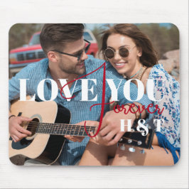 Liebe Sie für immer Moderne Valentine Maßgeschneid Mousepad