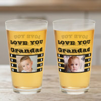 Liebe Sie Grandad zwei Foto Schwarz-weißes Bier