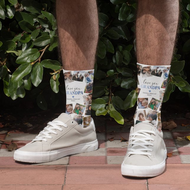 Liebe Sie Großvater Foto Collage Socken (Von Creator hochgeladen)