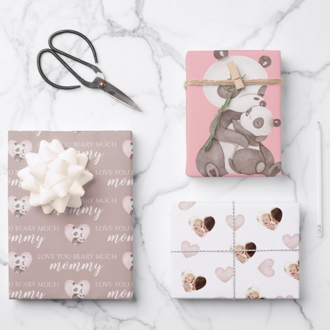 Liebe Sie haben viel Panda Wrapping Papier Blätter (Vorderseite)
