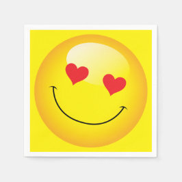 Liebe Sie hören Augen Niedlich Emoji Engagement Pa Serviette