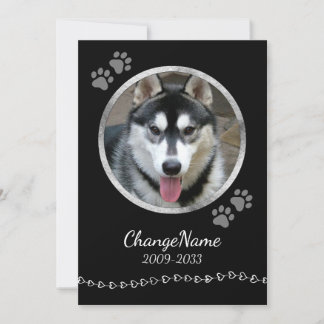 Liebe Sie Hunde-Gedenkkarten für schwarze Keepsake Ankündigung