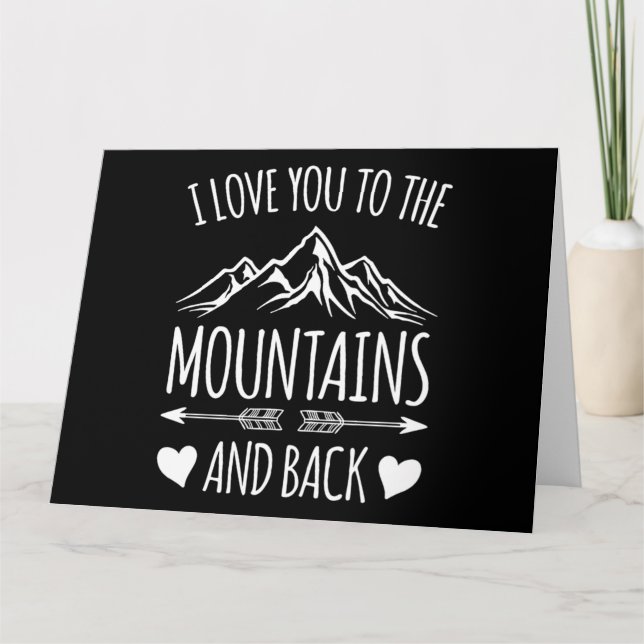 Liebe Sie in die Berge Valentine Geschenke Wandere Karte (Vorderseite)
