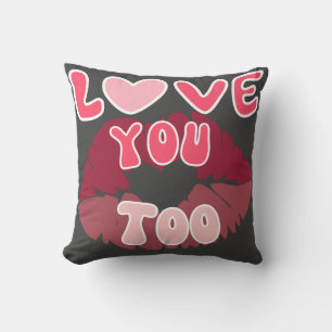 Liebe Sie Kiss Mark Romantic Lippprint Design Kissen