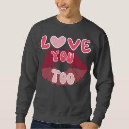 Liebe Sie Kiss Mark Romantic Lippprint Design Sweatshirt