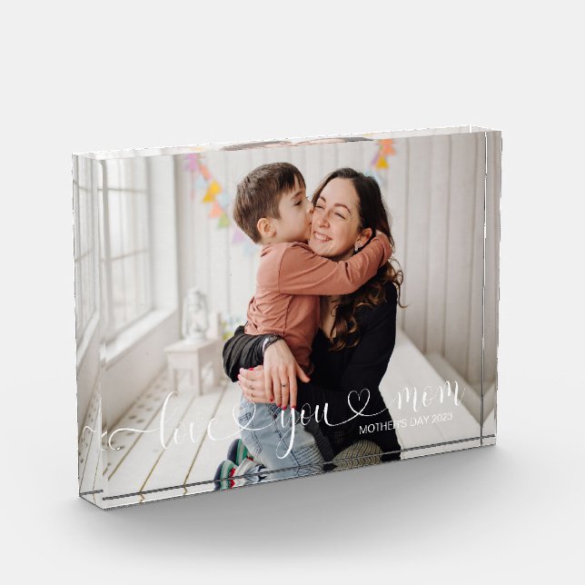 Liebe Sie Mama Anpassbare Foto-Block-12x18 Fotoblock (Links)