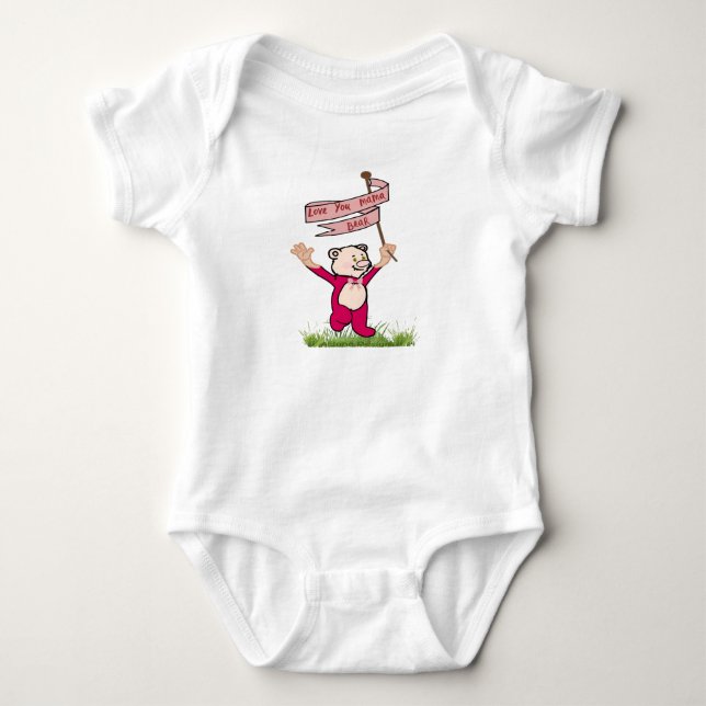 Liebe Sie Mama Bear Baby Bodysuit Baby Strampler (Vorderseite)