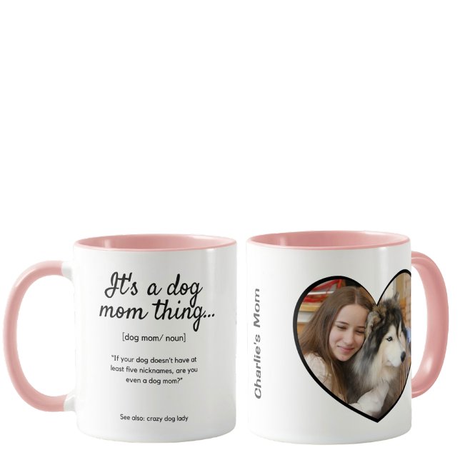 Liebe Sie Mama Custom Dog Foto & quote 2-seitig Tasse (Von Creator hochgeladen)