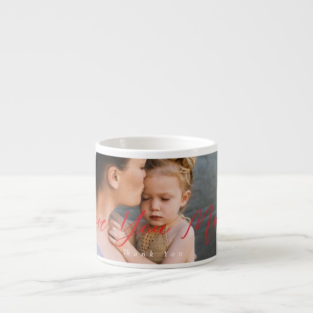 Liebe Sie Mama Danke Foto Espressotasse (Vorderseite)