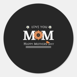Liebe Sie Mama Design Runder Aufkleber