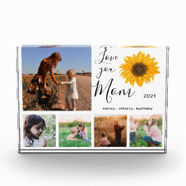 Liebe Sie Mama Familienfoto Collage Sonnenblumen Fotoblock