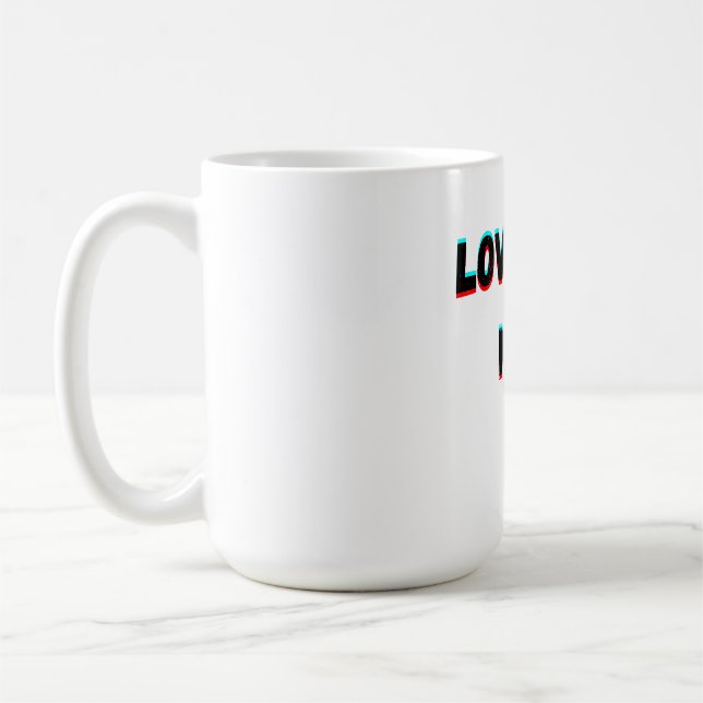 Liebe Sie Mama - Handgeschriebene Herzleistungstyp Kaffeetasse (Links)