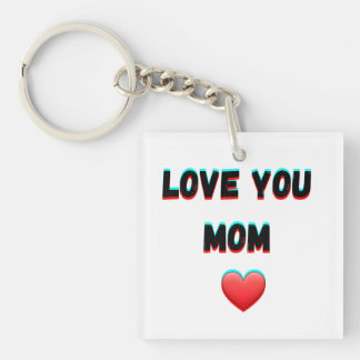 Liebe Sie Mama - Handgeschriebene Herzleistungstyp Schlüsselanhänger
