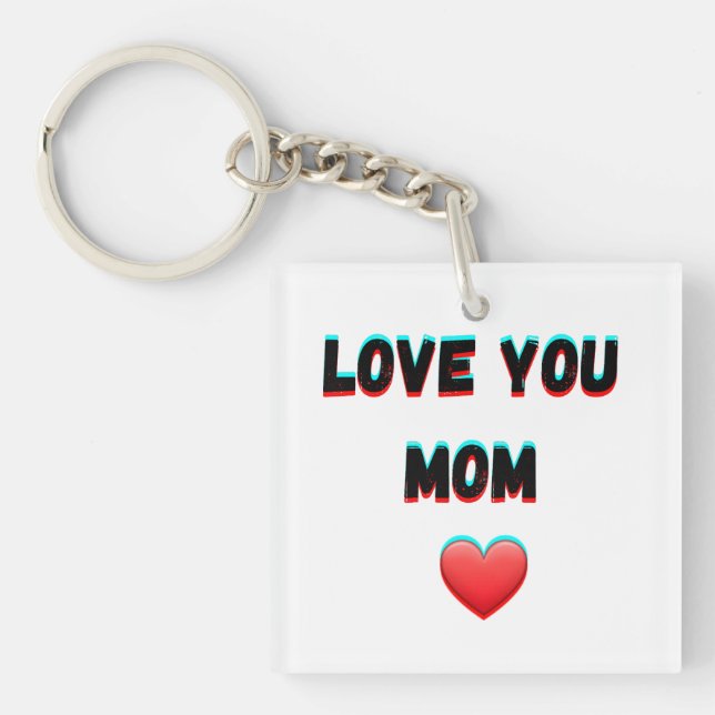 Liebe Sie Mama - Handgeschriebene Herzleistungstyp Schlüsselanhänger (Vorderseite)