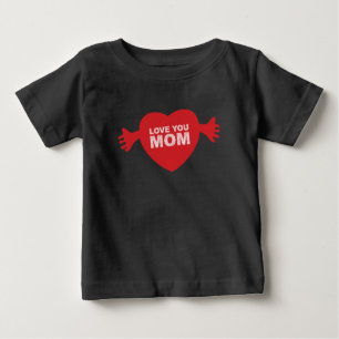 Liebe Sie Mama Herz Baby T-shirt