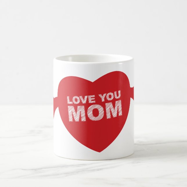 Liebe Sie Mama-Herz Kaffeetasse (Mittel)