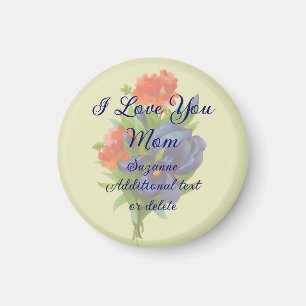 Liebe Sie Mama Iris Blume Personalisiert Magnet