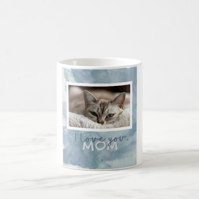 Liebe Sie Mama-kundenspezifische blaugrüne Kaffeetasse (Mittel)