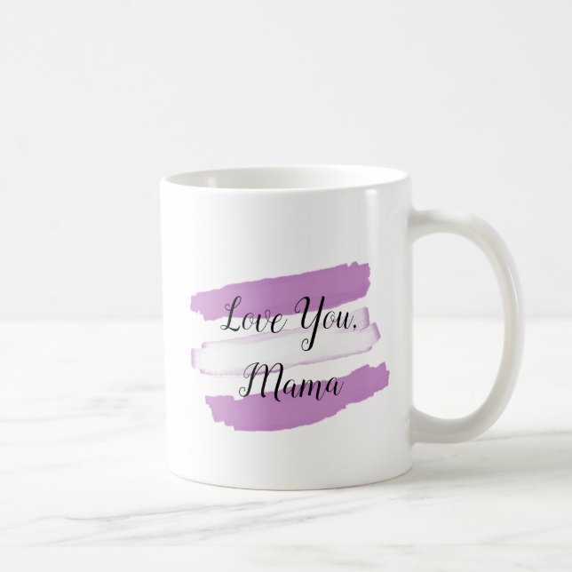 Liebe Sie Mama, lila und weiß Kaffee Tasse (Rechts)