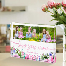 Liebe Sie Mama Mütter Tag Wasserfarbe FotoCollage