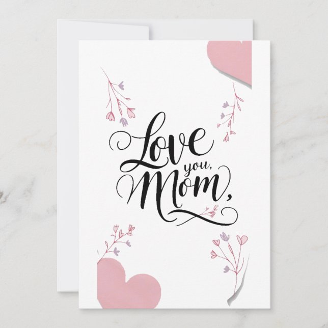 Liebe Sie, Mama, Mütter Tageskarte Einladung (Vorderseite)