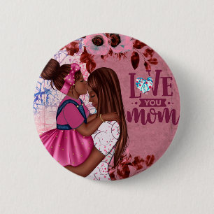 Liebe Sie Mama Mutter und Kind Muttertag Button