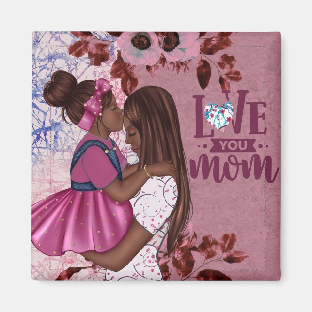 Liebe Sie Mama Mutter und Kind Muttertag Magnet (Vorne)