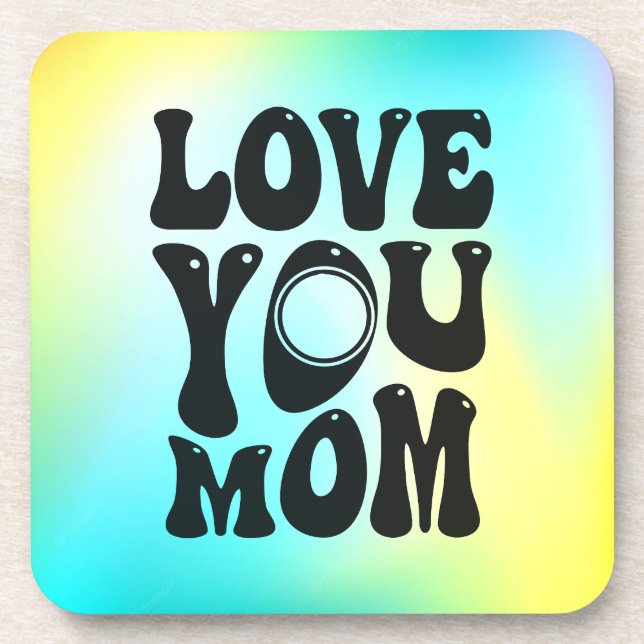 Liebe Sie Mama Muttertag Design-51727 Getränkeuntersetzer (Vorderseite)