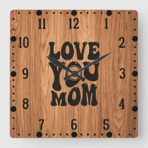 Liebe Sie Mama Muttertag Design-51727 Quadratische Wanduhr