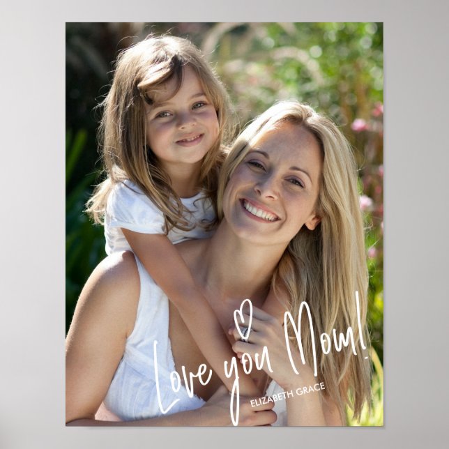 Liebe Sie Mama Muttertag Geburtstag Foto drucken Poster (Vorne)