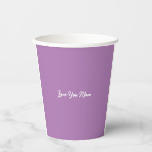 Liebe Sie Mama Niedlich Stylish Lilac Color Pappbecher