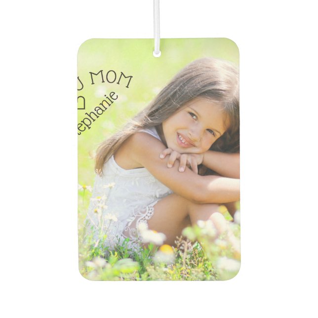 Liebe Sie Mama Personalisiertes Foto Herzform Autolufterfrischer (Vorderseite)