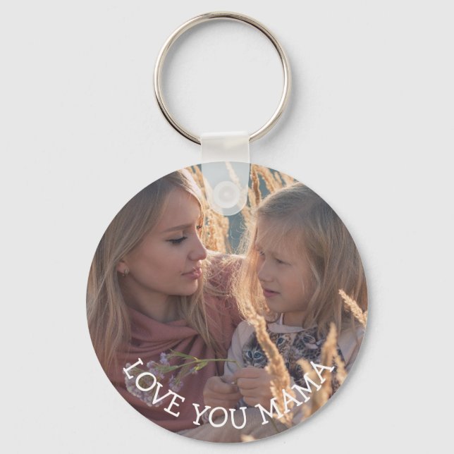 Liebe Sie Mama, Personalisiertes Foto Schlüsselket Schlüsselanhänger (Vorderseite)