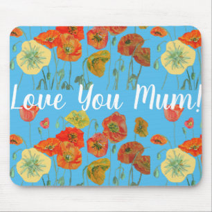 Liebe Sie Mama Poppy Blumencomputer Maus Mat Pad Mousepad