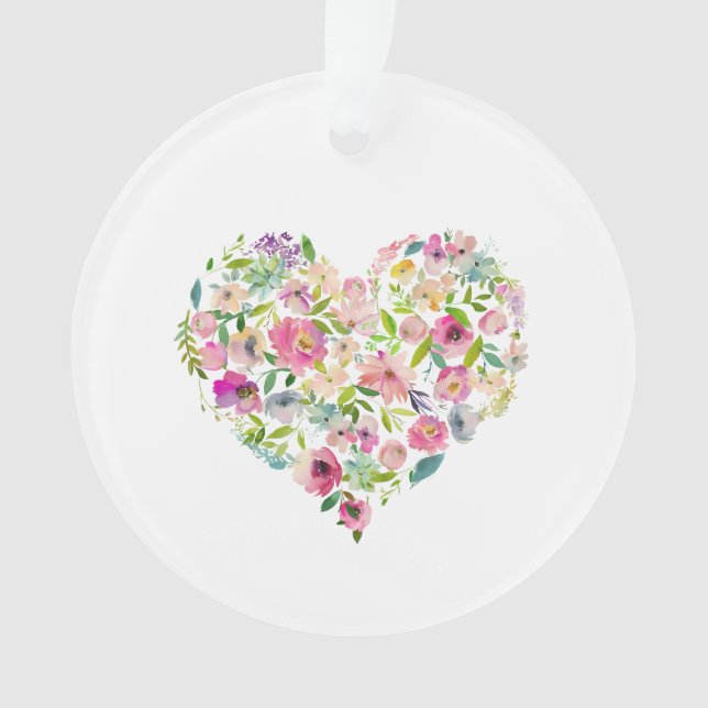 LIEBE SIE MAMA Rosa Aquarell Blumenkohl Süß Ornament (Vorderseite)
