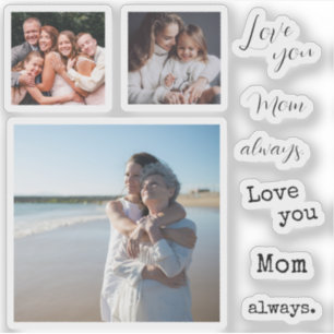 Liebe Sie Mama sentimentales Foto Aufkleber