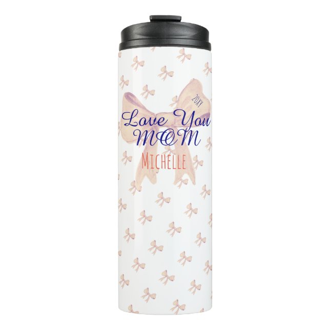 Liebe Sie Mama Skript Stilvolle Modern Mothers Day Thermosbecher (Vorderseite)