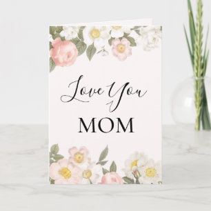 Liebe Sie Mama Weiche Hübsche Dogwood und Rose Karte