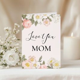 Liebe Sie Mama Weiche Hübsche Dogwood und Rose Karte