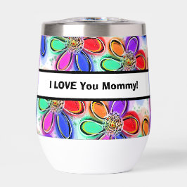 Liebe Sie Mami Farbige Künstlerische Blume Liebe