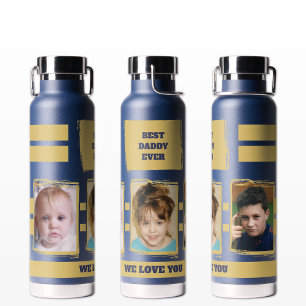 Liebe Sie marinieren Gold besten Papa je 3 Fotos Trinkflasche