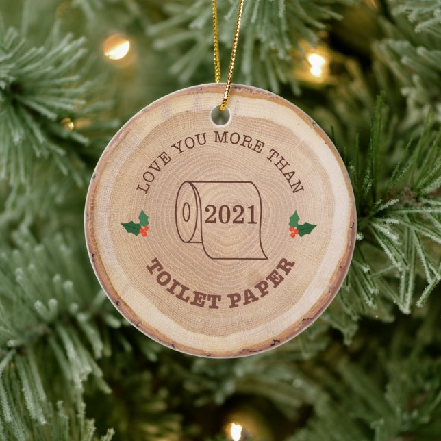 Liebe Sie mehr als Anhänger Papier Holzschnitt Fot Keramik Ornament (Baum)