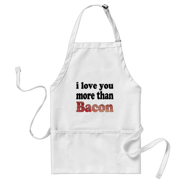 Liebe Sie mehr als Bacon Schürze (Vorne)