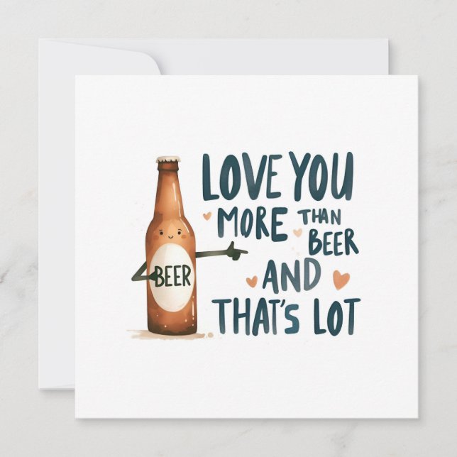 Liebe Sie mehr als Bier Karte (Vorderseite)