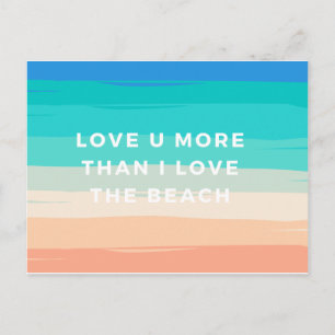 Liebe Sie mehr als in der Liebe der Strand Postkar Postkarte