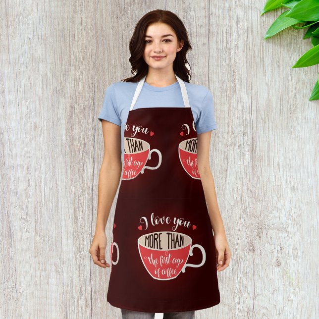 Liebe Sie mehr als Kaffee Schürze (Von Creator hochgeladen)