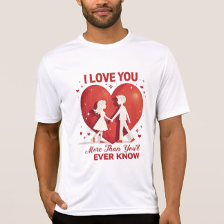 Liebe Sie mehr als Sie jemals wissen - Romantik T-Shirt