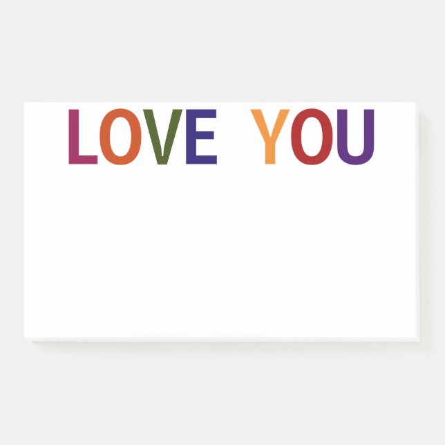 Liebe Sie mehrfarbig 10 x 6 Post-it Klebezettel (Vorderseite)
